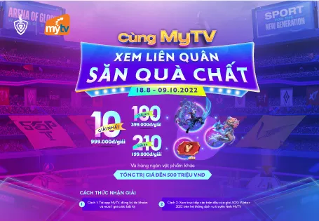 Phát sóng “Đấu Trường Danh Vọng Mùa Đông 2022”, Truyền hình MyTV dành tặng fan Liên Quân Mobile kho giftcode khủng
